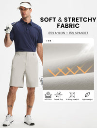 Quick Dry Dress Shorts w/Zipper Pocket