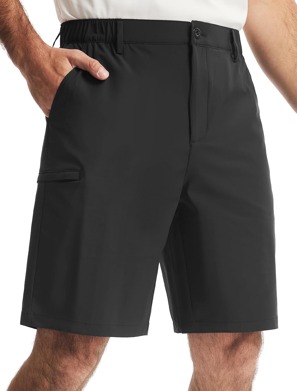Quick Dry Dress Shorts w/Zipper Pocket 