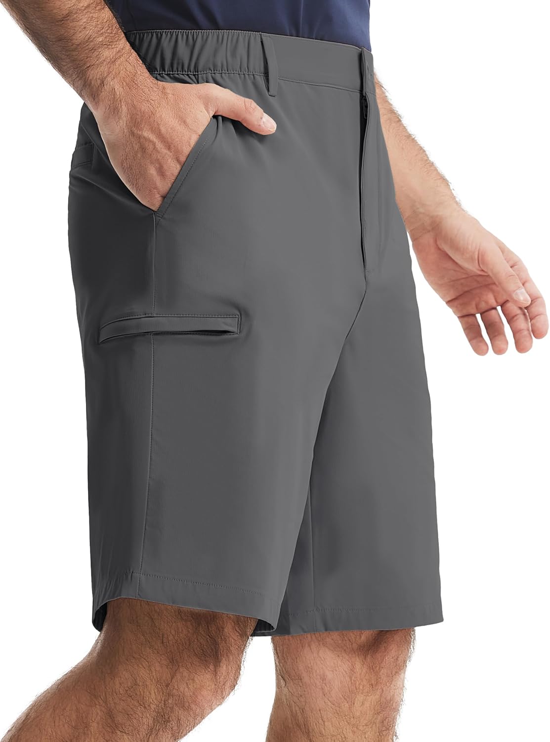 Quick Dry Dress Shorts w/Zipper Pocket 