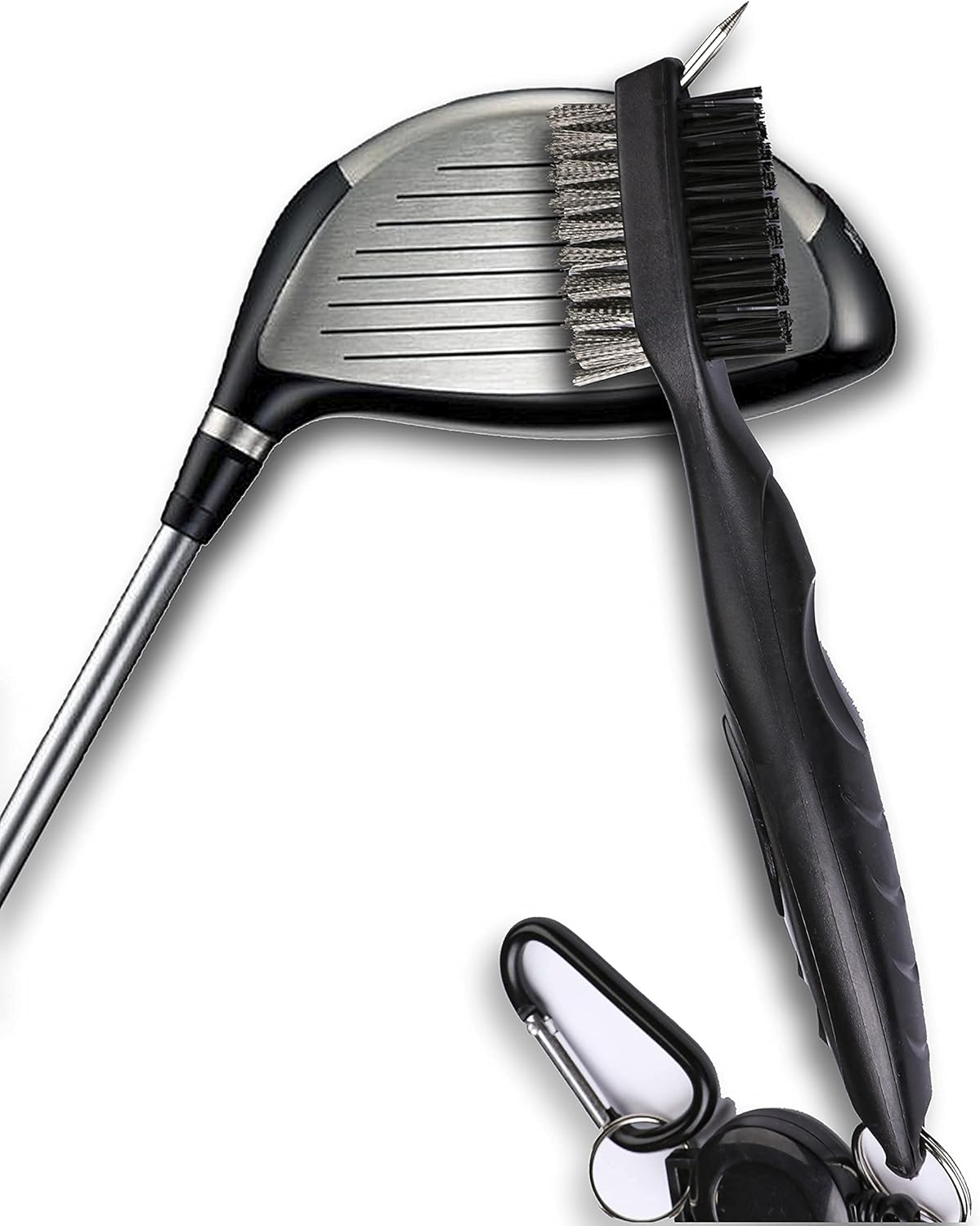 Microfiber Waffle Pattern Tri-Fold Golf Towel Set | Golf Club Brush| Golf Divot Tool