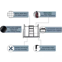 Garage Organizer for Golf Gadgets, Golf Bag and Golf Accessories